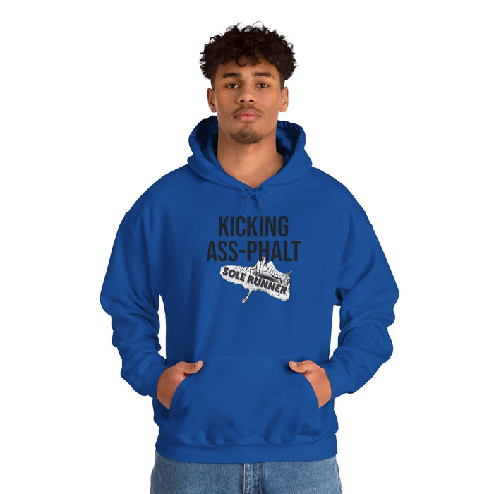 Kicking Ass-Phalt: Unisex Heavy Blend™ Hooded Sweatshirt