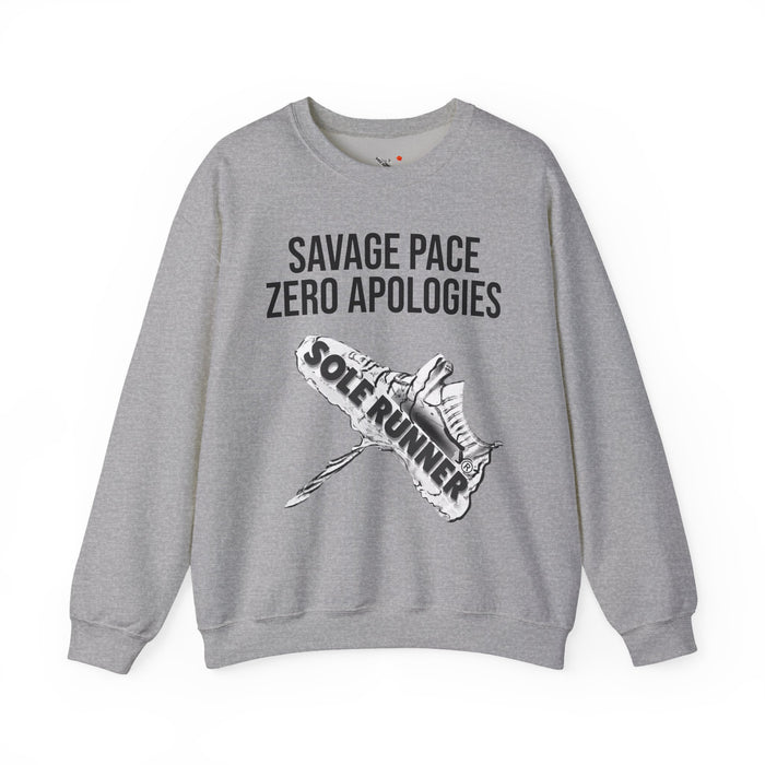 Savage Pace Zero Apologies: Unisex Heavy Blend™ Crewneck Sweatshirt