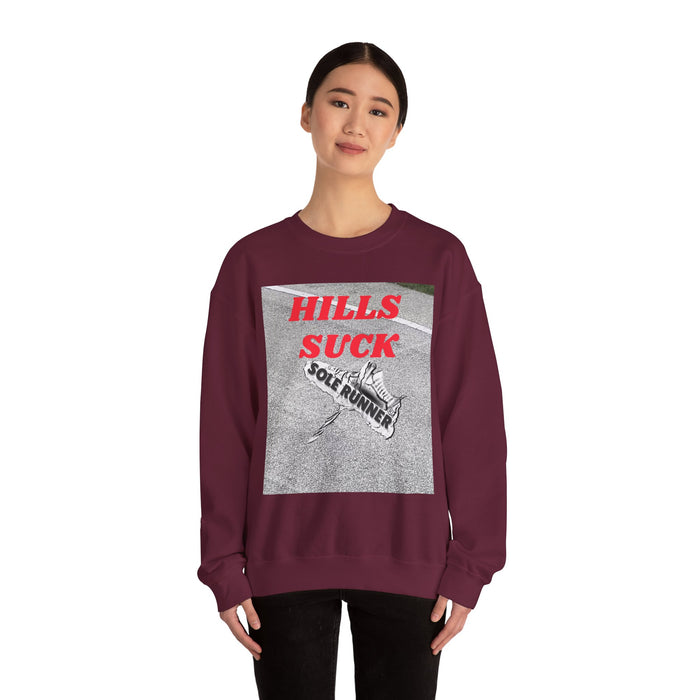 Hills Suck: Unisex Heavy Blend™ Crewneck Sweatshirt
