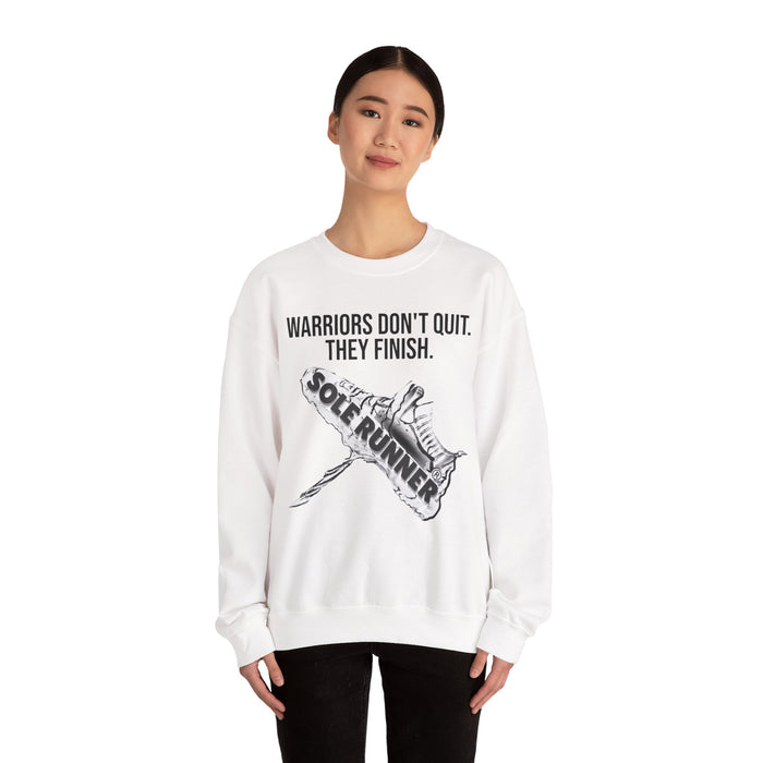 Warriors Don't Quit. They Finish.: Unisex Heavy Blend™ Crewneck Sweatshirt
