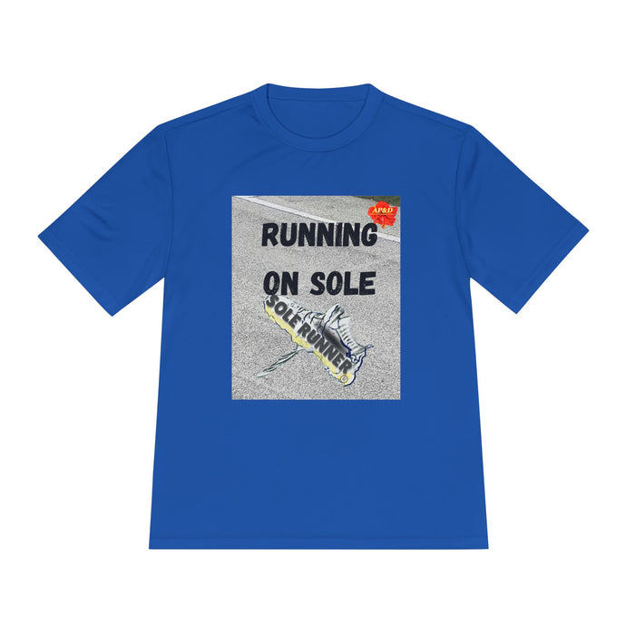 Running On Sole-Whimsical Moisture Wicking Unisex T-Shirt.