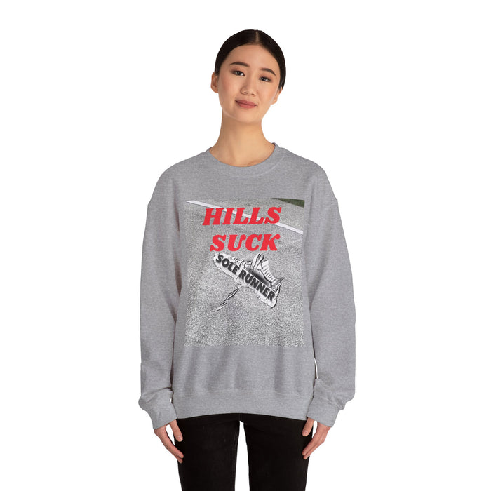 Hills Suck: Unisex Heavy Blend™ Crewneck Sweatshirt