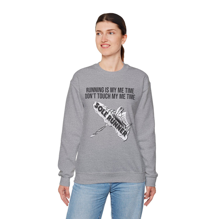 Running Is My Me Time. Don't Touch My Me Time: Unisex Heavy Blend™ Crewneck Sweatshirt