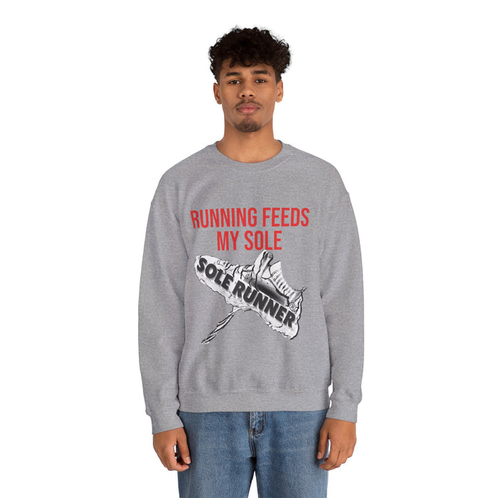 Running Feeds My Sole: Unisex Heavy Blend™ Crewneck Sweatshirt