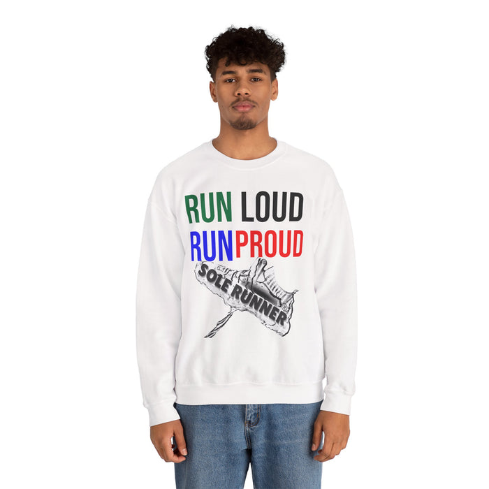 Run Loud Run Proud: Unisex Heavy Blend™ Crewneck Sweatshirt
