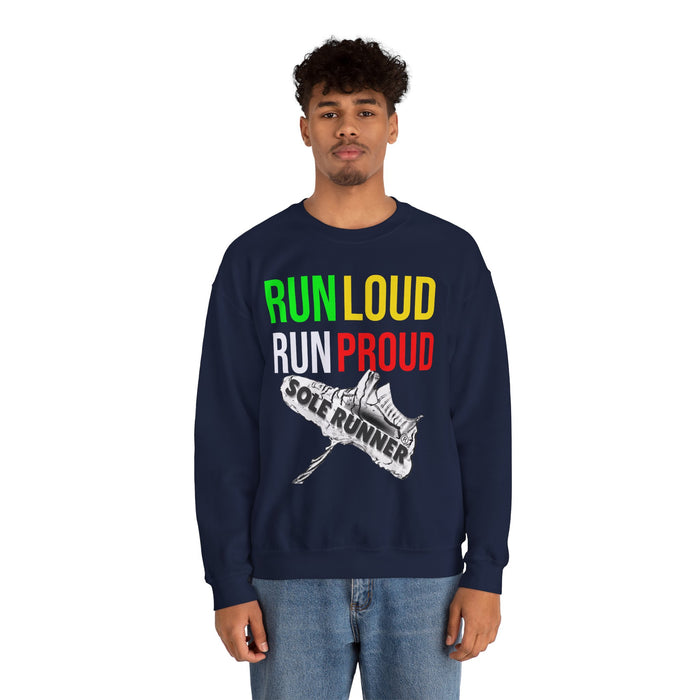 Run Loud Run Proud: Unisex Heavy Blend™ Crewneck Sweatshirt
