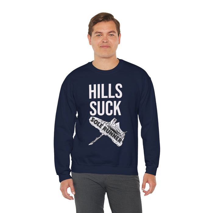 Hills Suck: Unisex Heavy Blend™ Crewneck Sweatshirt