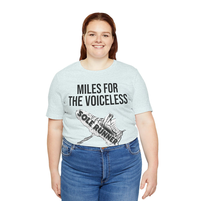 Miles For The Voiceless: Unisex Jersey Short Sleeve Tee