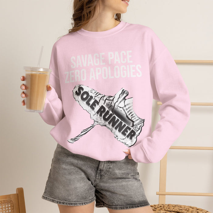 Savage Pace Zero Apologies: Unisex Heavy Blend™ Crewneck Sweatshirt