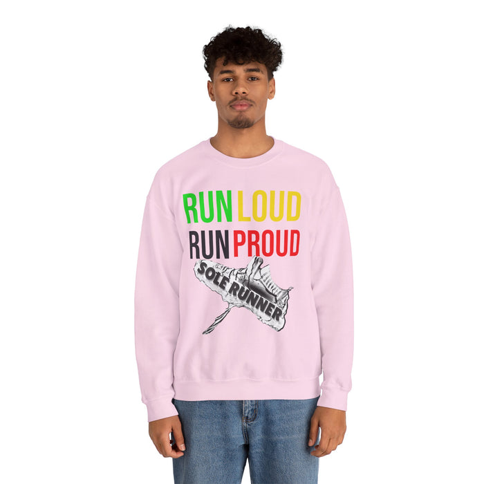 Run Loud Run Proud: Unisex Heavy Blend™ Crewneck Sweatshirt