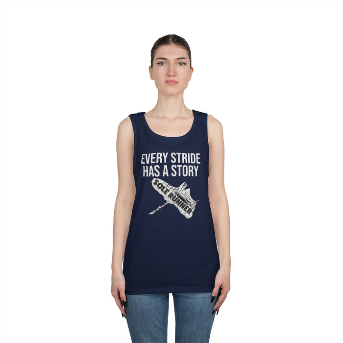 Every Stride Has A Story: Unisex Heavy Cotton Tank Top