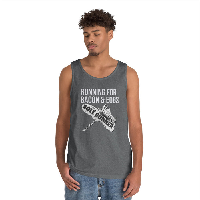 Running For Bacon & Eggs: Unisex Heavy Cotton Tank Top