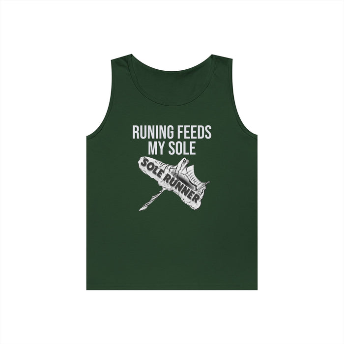 Running Feeds My Sole: Unisex Heavy Cotton Tank Top
