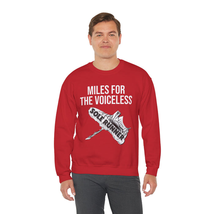 Miles For The Voiceless: Unisex Heavy Blend™ Crewneck Sweatshirt