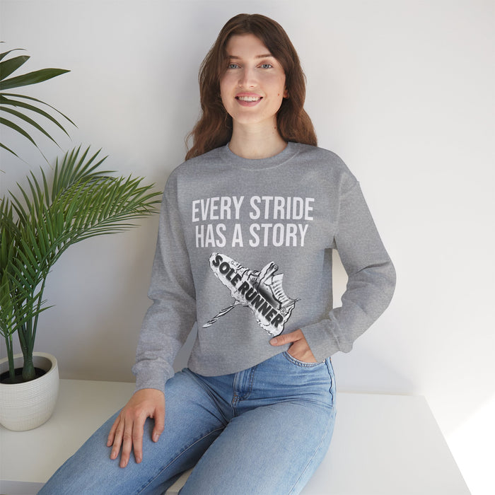 Every Stride Has A Story: Unisex Heavy Blend™ Crewneck Sweatshirt
