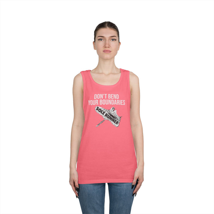 Don't Bend Your Boundaries: Unisex Heavy Cotton Tank Top