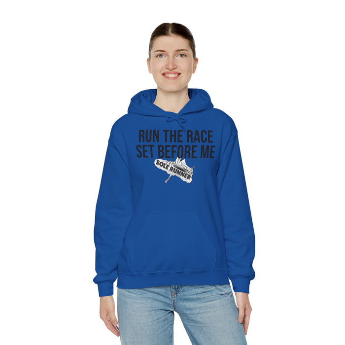 Run The Race Set Before Me: Unisex Heavy Blend™ Hooded Sweatshirt