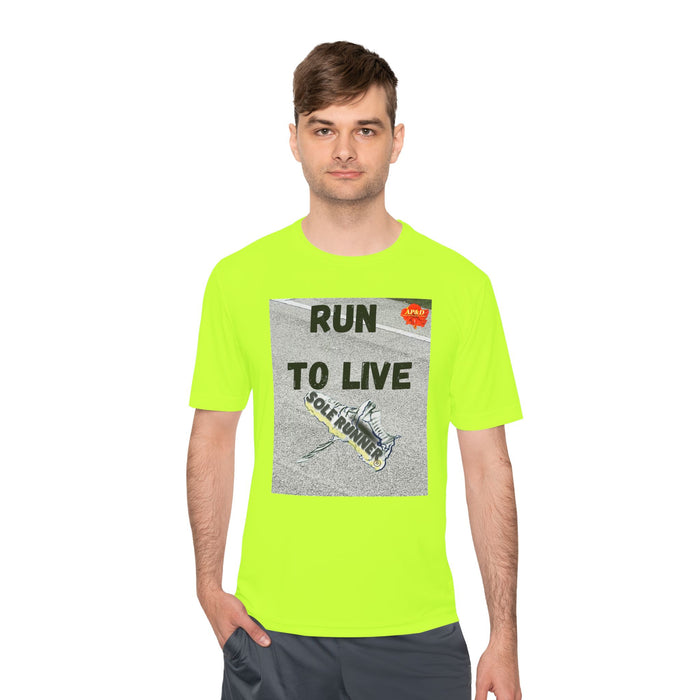 Run To Live-Whimsical Moisture Wicking Unisex T-Shirt For Runners