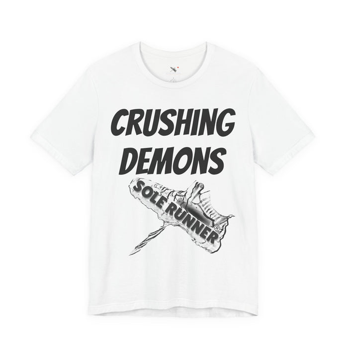Crushing Demons: Unisex Jersey Short Sleeve Tee