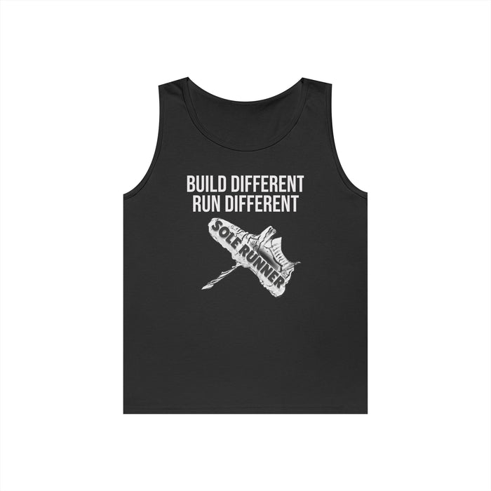 Built Different. Runs Different: Unisex Heavy Cotton Tank Top