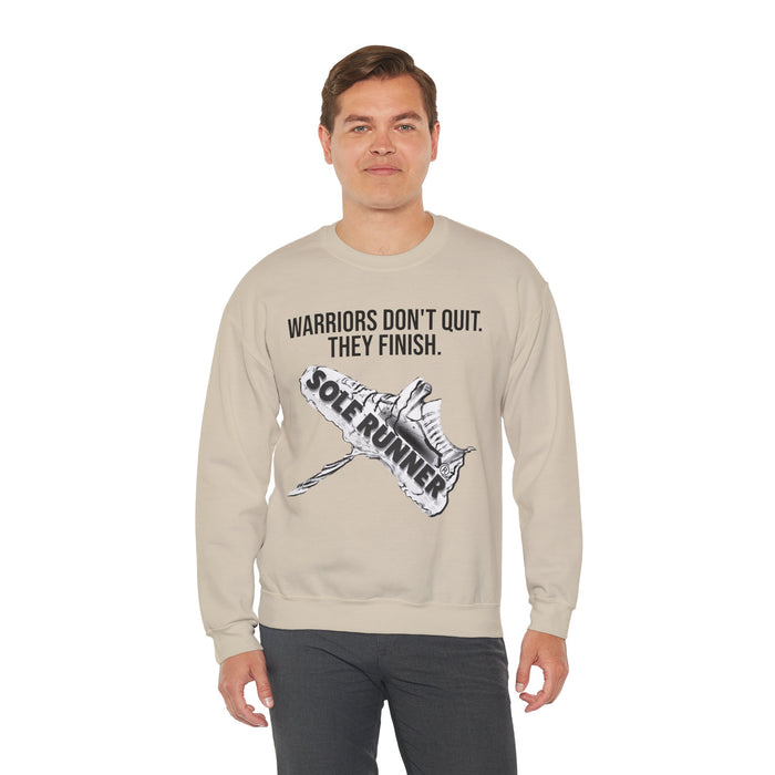 Warriors Don't Quit. They Finish.: Unisex Heavy Blend™ Crewneck Sweatshirt