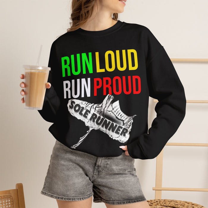 Run Loud Run Proud: Unisex Heavy Blend™ Crewneck Sweatshirt
