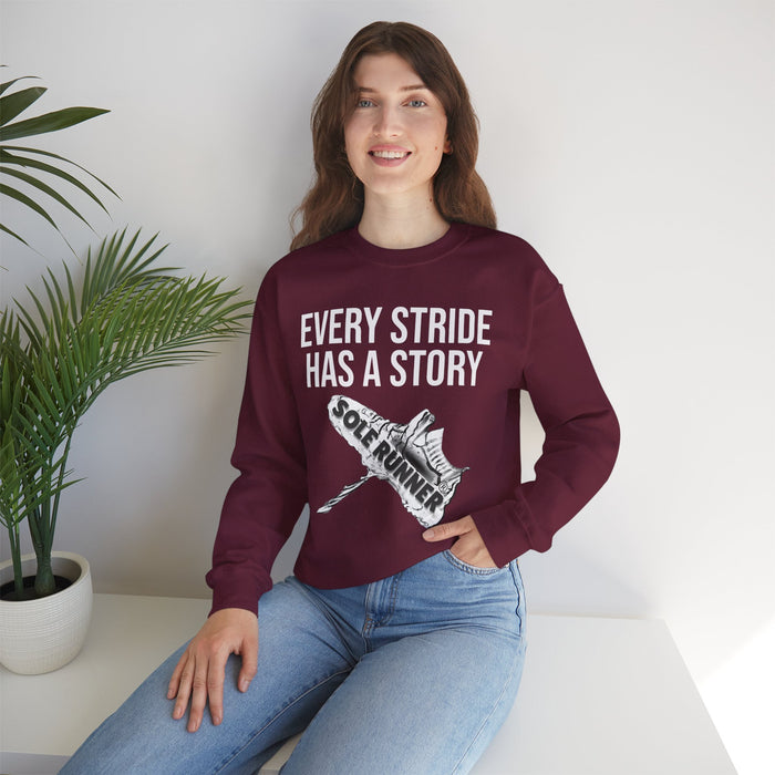 Every Stride Has A Story: Unisex Heavy Blend™ Crewneck Sweatshirt