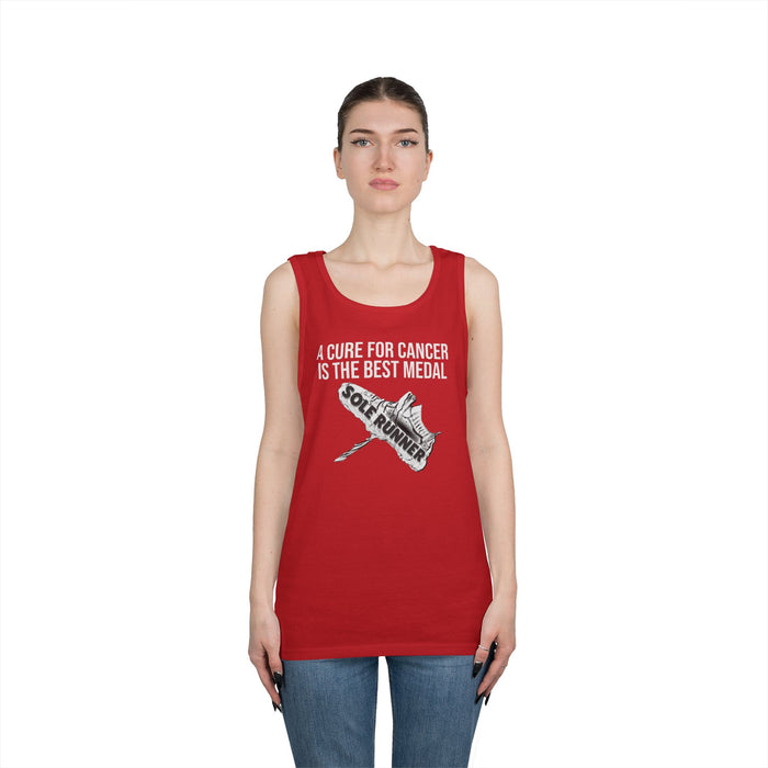 A Cure For Cancer Is The Best Medal: Unisex Heavy Cotton Tank Top