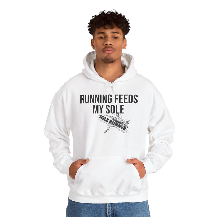 Running Feeds My Sole: Unisex Heavy Blend™ Hooded Sweatshirt