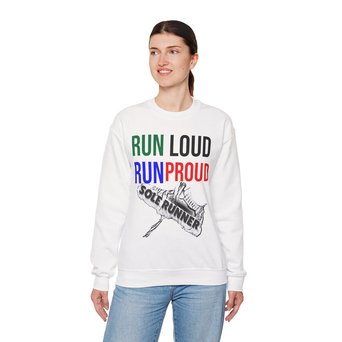 Run Loud Run Proud: Unisex Heavy Blend™ Crewneck Sweatshirt