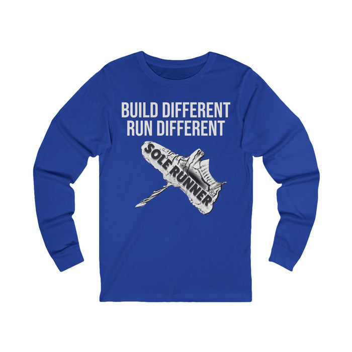 Built Different. Runs Different: Unisex Jersey Long Sleeve Tee