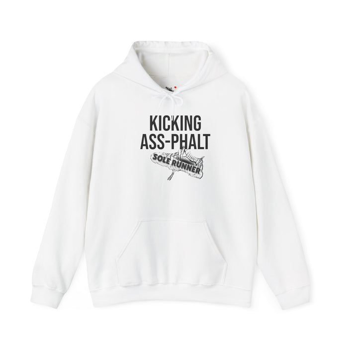 Kicking Ass-Phalt: Unisex Heavy Blend™ Hooded Sweatshirt