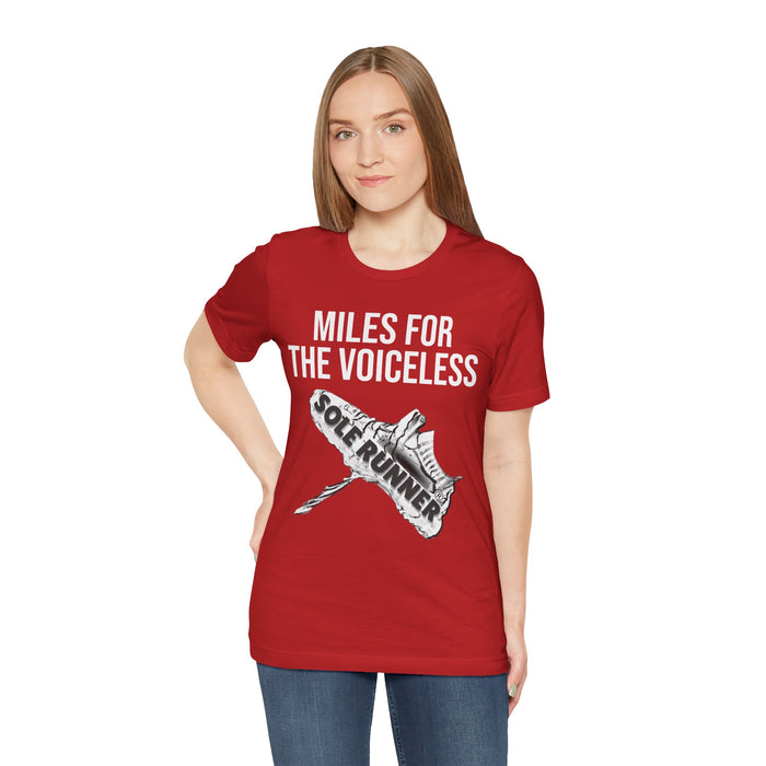 Miles For The Voiceless: Unisex Jersey Short Sleeve Tee