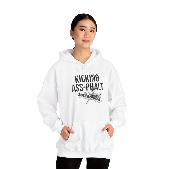 Kicking Ass-Phalt: Unisex Heavy Blend™ Hooded Sweatshirt