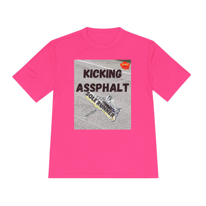 Kicking Assphalt Tee-Whimsical Moisture Wicking Uniswx T-Shirt For Runners