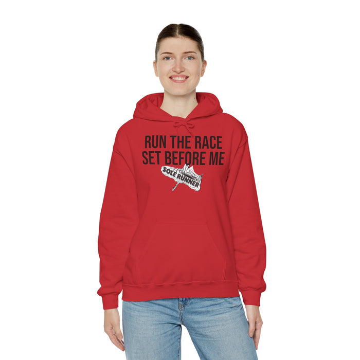Run The Race Set Before Me: Unisex Heavy Blend™ Hooded Sweatshirt
