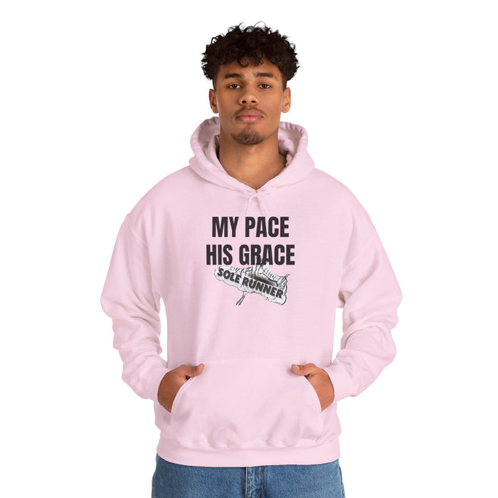 MY PACE. HIS GRACE: Unisex Heavy Blend™ Hooded Sweatshirt
