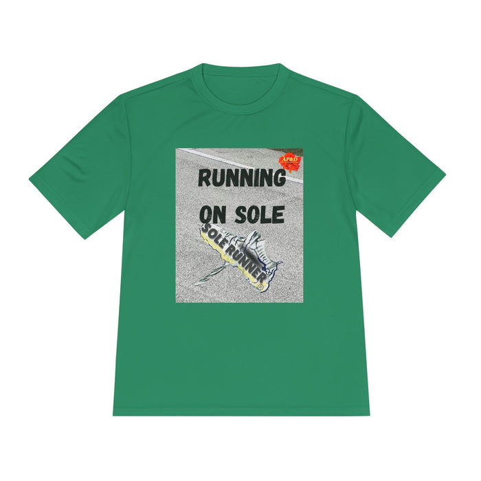 Running On Sole-Whimsical Moisture Wicking Unisex T-Shirt.