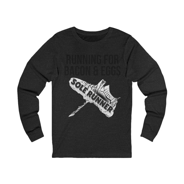 Running For Bacon & Eggs: Unisex Jersey Long Sleeve Tee