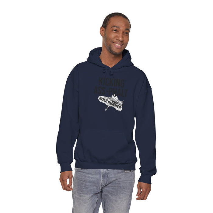 Kicking Ass-Phalt: Unisex Heavy Blend™ Hooded Sweatshirt