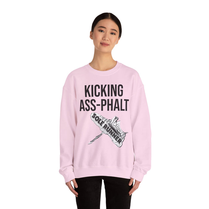 Kicking Ass-Phalt: Unisex Heavy Blend™ Crewneck Sweatshirt