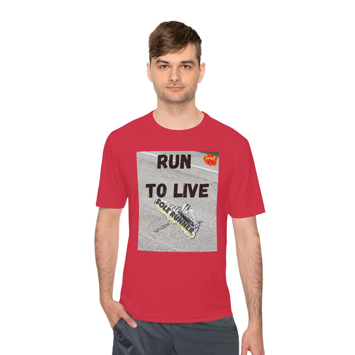 Run To Live-Whimsical Moisture Wicking Unisex T-Shirt For Runners