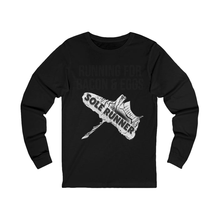 Running For Bacon & Eggs: Unisex Jersey Long Sleeve Tee