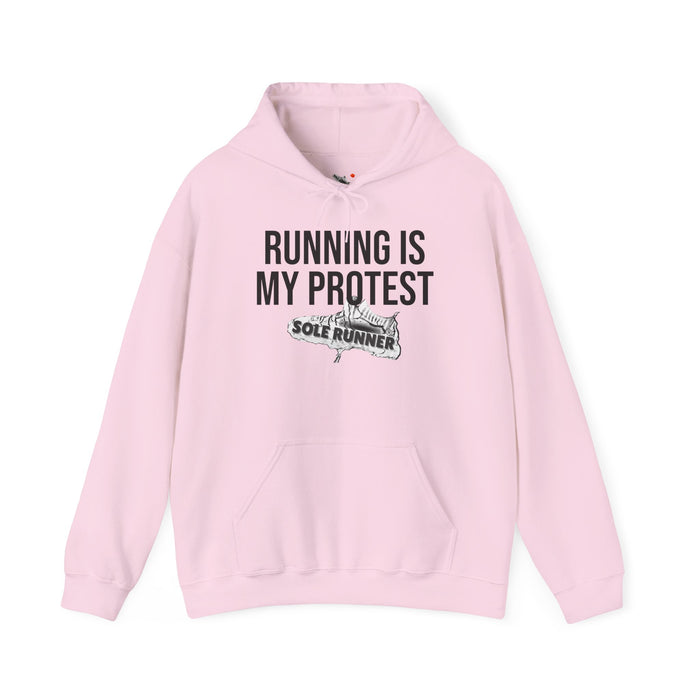 Running Is My Protest: Unisex Heavy Blend™ Hooded Sweatshirt