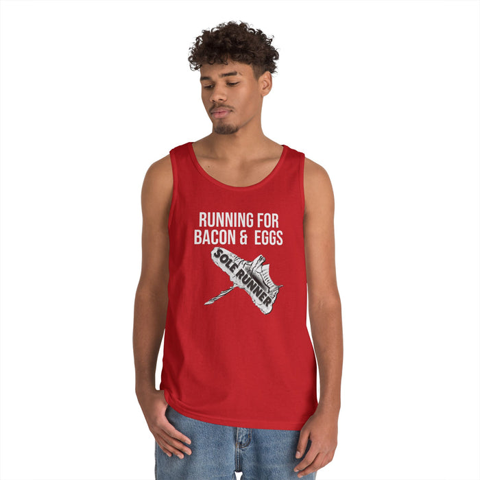 Running For Bacon & Eggs: Unisex Heavy Cotton Tank Top