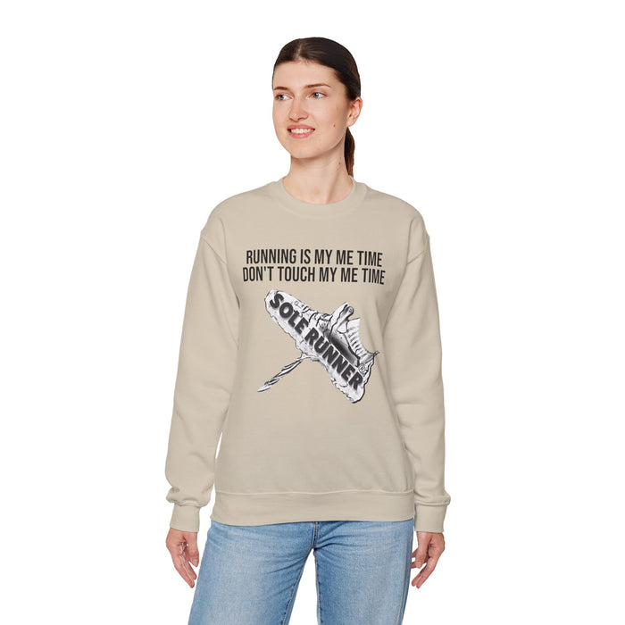 Running Is My Me Time. Don't Touch My Me Time: Unisex Heavy Blend™ Crewneck Sweatshirt