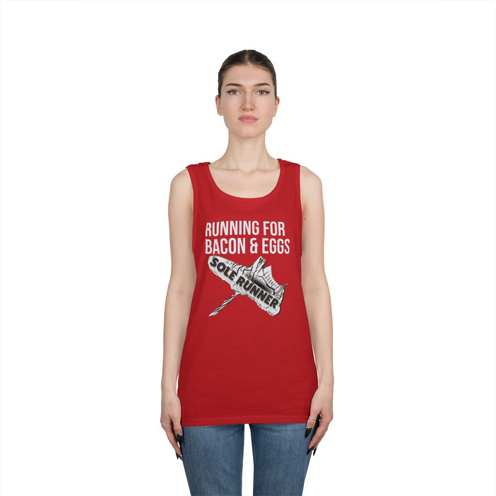 Running For Bacon & Eggs: Unisex Heavy Cotton Tank Top