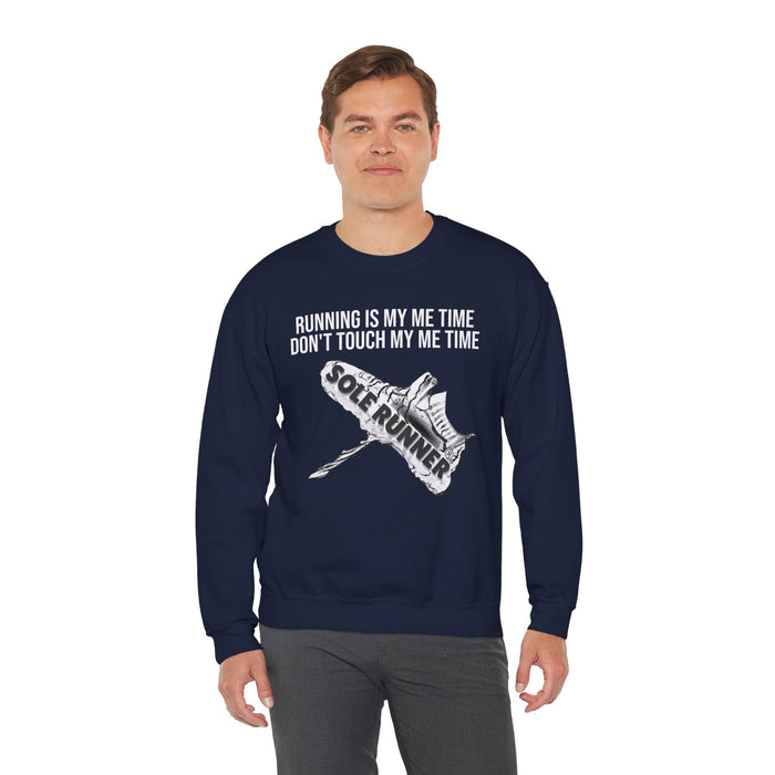 Running Is My Me Time. Don't Touch My Me Time: Unisex Heavy Blend™ Crewneck Sweatshirt