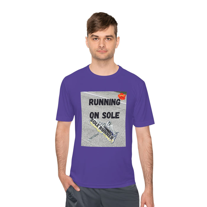 Running On Sole-Whimsical Moisture Wicking Unisex T-Shirt.