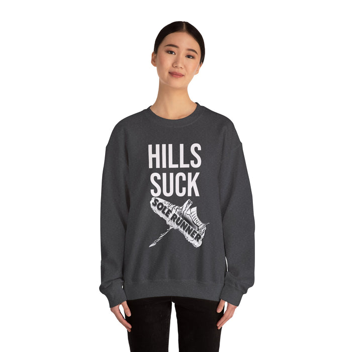 Hills Suck: Unisex Heavy Blend™ Crewneck Sweatshirt